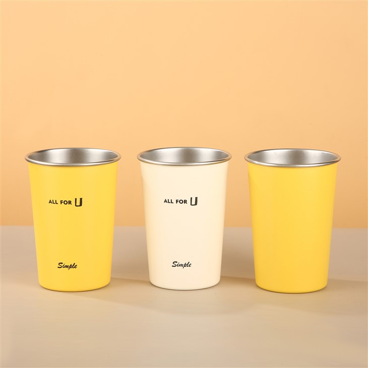 Gobelet à eau monocouche en acier inoxydable 304-